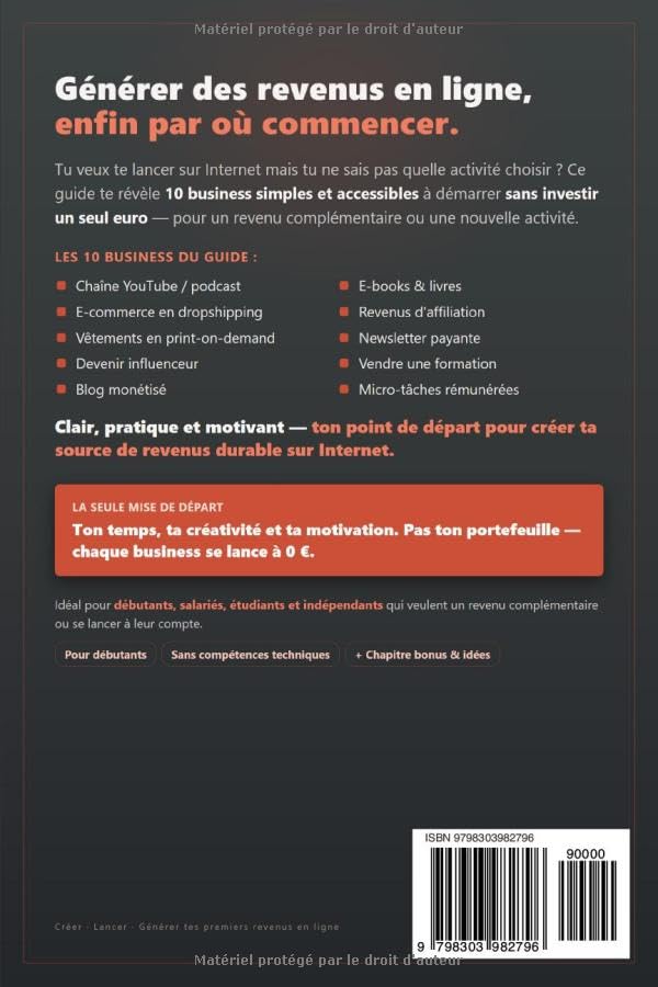 10 Idées De Business En Ligne Sans Investissement: Le Livre Qui Dévoile Les Secrets pour Générer des Revenus en Ligne - image 3