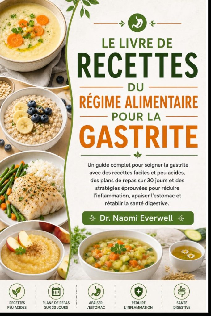 LE LIVRE DE RECETTES DU RÉGIME ALIMENTAIRE POUR LA GASTRITE: Un guide complet pour soigner la gastrite avec des recettes faciles et peu acides, des ... l'inflammation, apaiser l'estomac et r - image 1